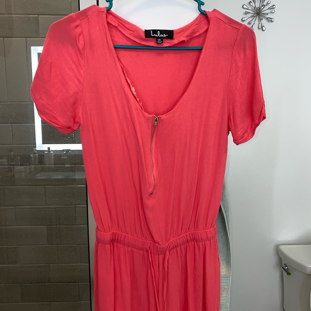 Coral Romper Lulus